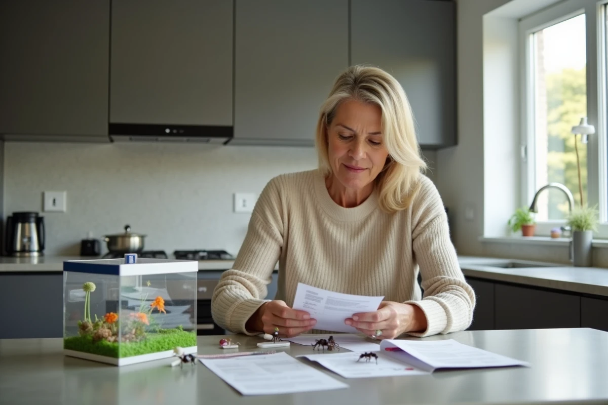 Femme vérifie un kit d